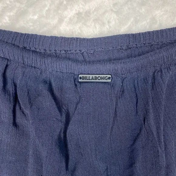 BILLABONG Light It Up Blue Floral Raglan Sleeves Crop Top Size Large - Picture 16 of 16